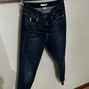 Good American dark wash jeans. Size 10. Very gently used